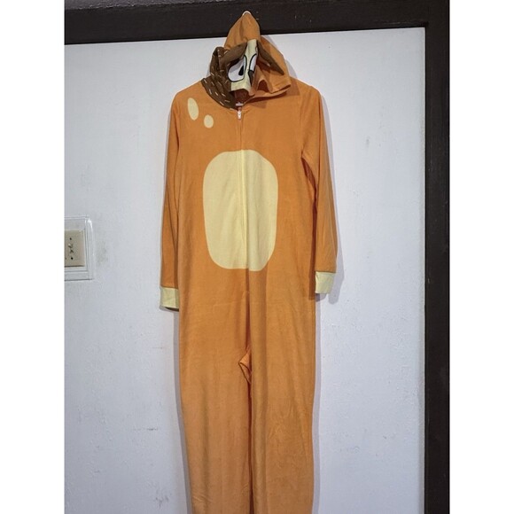 ADULT BINGO FROM BLUEY FLEECE COSTUME MEDIUM ONE PIECE - Picture 1 of 4